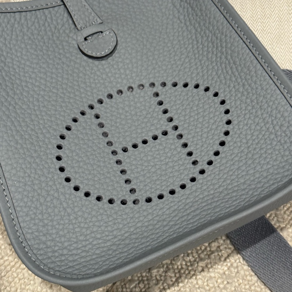 Hermes Blue-Gray Evelyn mini 2025 Crossbody Bag BRAND NEW
